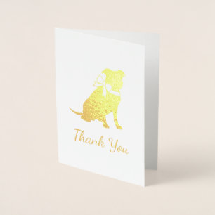 Carte Dorée Pit Bull Chien Baby shower Genre Neutre Pitbull