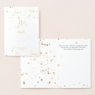 Carte Dorée PixDezines Gold Brush Script Sa Vows Foil Card