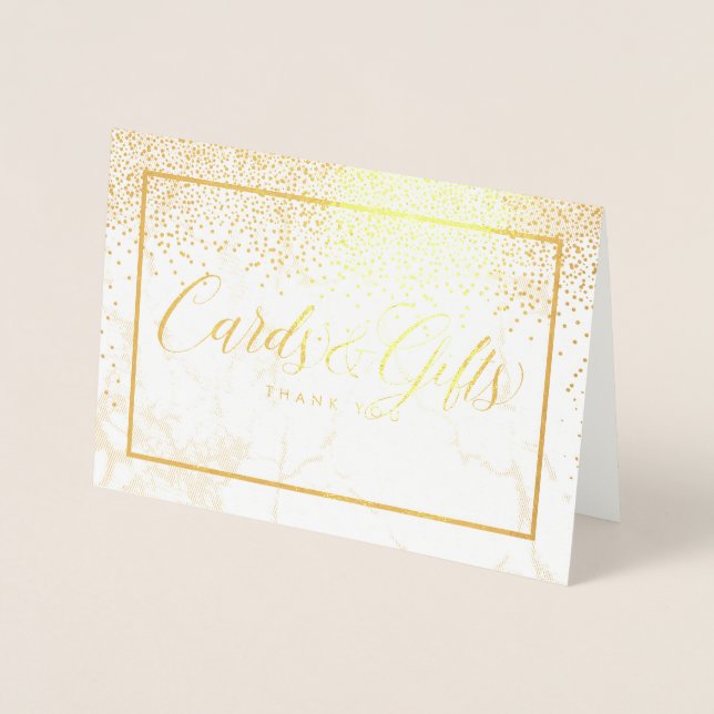 Carte Dorée PixDezines Gold Confetti/Cartes+Cadeaux Signes de  (Devant)