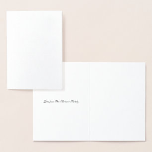 Carte Dorée pois de script personnalisé Heureuse Sainte-Valent