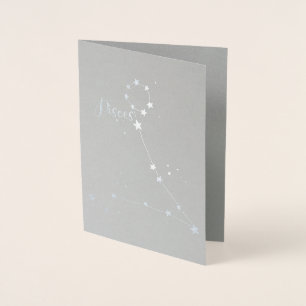 Carte Dorée Poissons d'huile d'argent Constellation Zodiaque