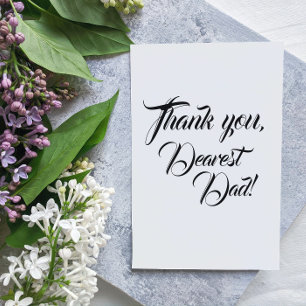 Carte Dorée Pour papa Mariage Merci Silver