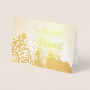 Carte Dorée Quête Festivus joyeuse sur Réel