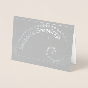 Carte Dorée Ratio d'or, Bonnes Fêtes Fibonacci
