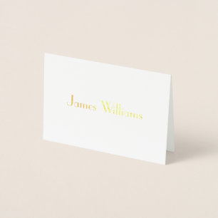 Carte Dorée Real Gold Art Deco Mariage Place Setting Cards