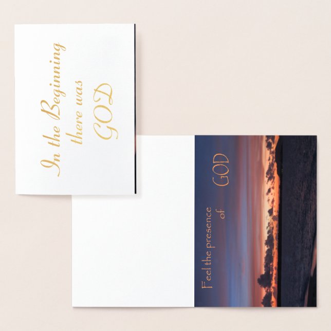 Carte Dorée Ressentez la présence de DIEU (Affichage)