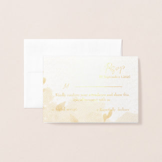 CARTE DORÉE RSVP