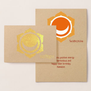 Carte Dorée Sacral Chakra Toutes Les Occasions Personnalisées 
