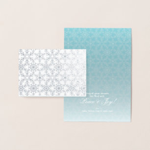 Carte Dorée Salutation Web de fêtes de neige d'hiver moderne