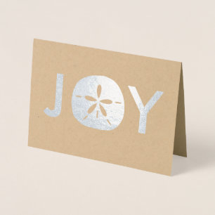 Carte Dorée Salutations de vacances de Noël de plage du dollar