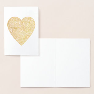 Carte Dorée Scribbleprints Coeur