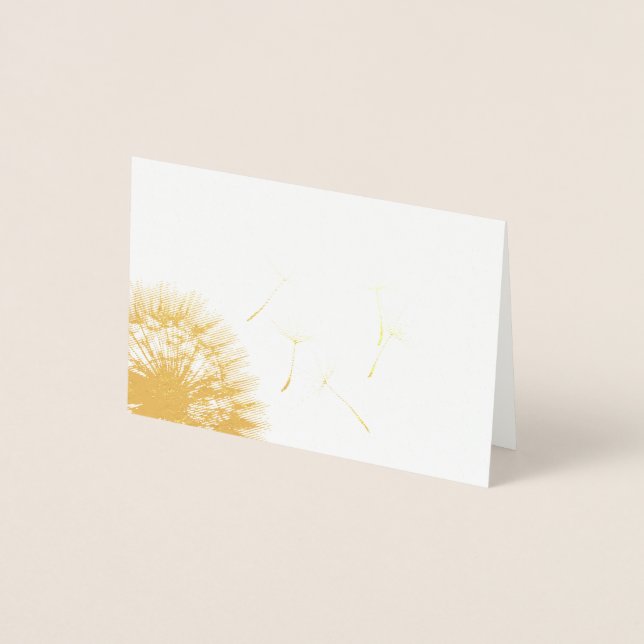Carte Dorée Semences Dandelion prenant l'avion (Devant)
