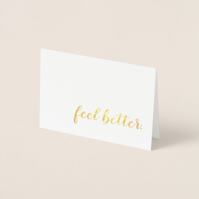 Carte Dorée sentir mieux feuille d'or (Devant)