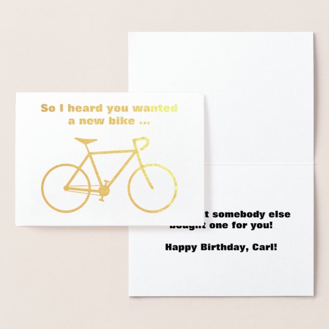 Carte Dorée Silly "Alors j'ai entendu que vous vouliez une nou (Affichage)