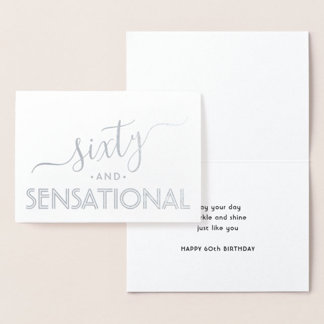 Carte Dorée Soixante et sensationnelle simple stylish Joyeux a (Affichage)