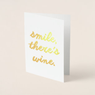 Carte Dorée Sourire Il y a du vin