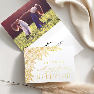 Carte Dorée Soyez ma servante d'État   Or photo personnalisé