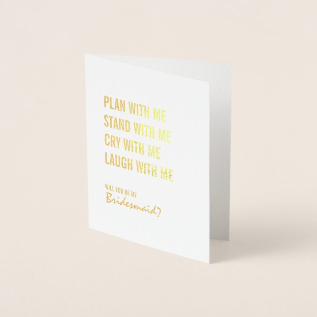 Carte Dorée Soyez Mon Plan De Réservatrice Avec Moi Gold Foil  (Devant)