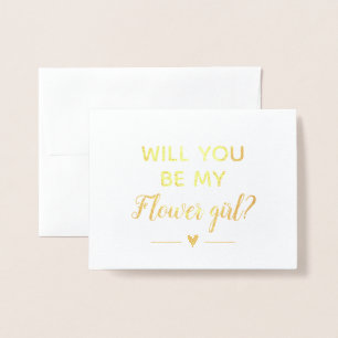 Carte Dorée Sparkly Gold Serez-Vous Ma Proposition Flower Girl