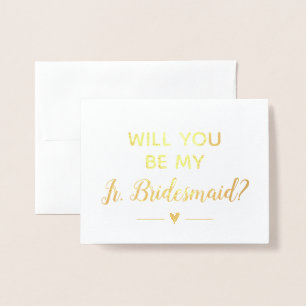 Carte Dorée Sparkly Gold Serez-Vous Ma Proposition Jr Bridesma