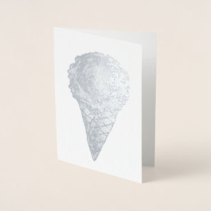 Carte Dorée Sucre d'été au cône de gaufre de crème glacée