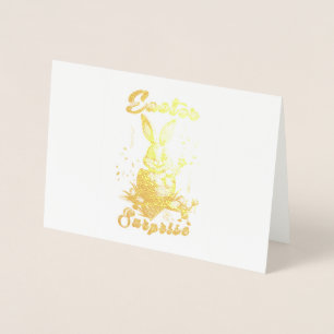 Carte Dorée Surprise de Pâques
