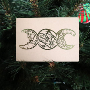 Carte Dorée Symbole de la lune triple