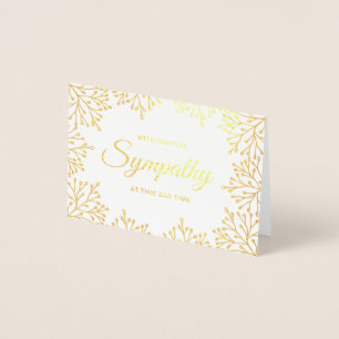 Carte Dorée Sympathie florale élégante