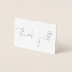 Carte Dorée Texas Thank Y'all Cursive Script