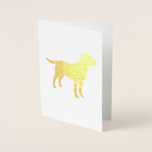 Carte Dorée Thème Labrador - Baby shower de chien Blue Lab