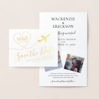 Thème Voyage Avion Monogramme Logo Enregistrer la