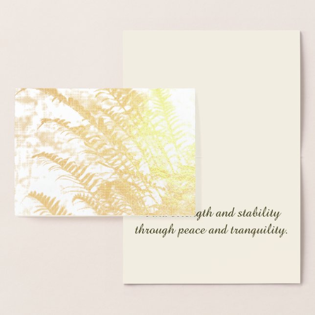 Carte Dorée Tranquille Golden Fern (Affichage)