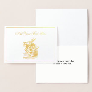 Carte Dorée Trumpeter Alice de la Cour du lapin blanc au pays 