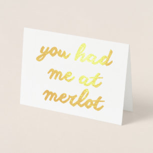 Carte Dorée Tu M'As Eu À Merlot