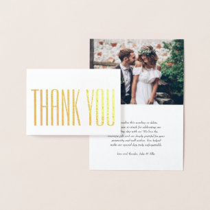 Carte Dorée Type minimaliste Déco Mariage Photo Kraft Merci