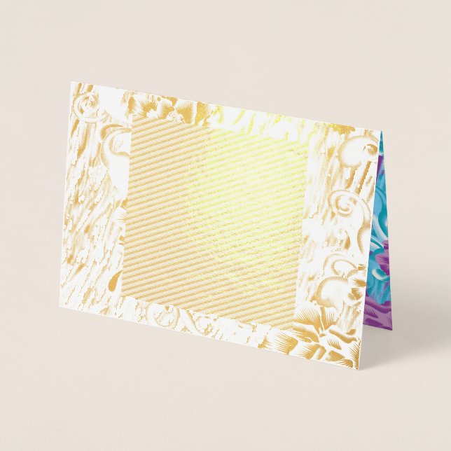 Carte Dorée Un design de textile vibrant mettant en vedette du (Devant)