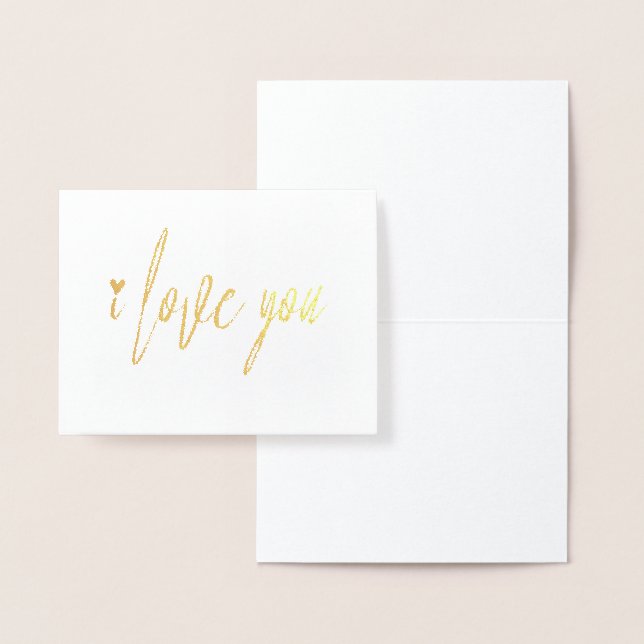 Carte Dorée Valentine Je T'Aime (Affichage)