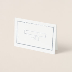 Carte Dorée Véritable Mariage en argent blanc en métal