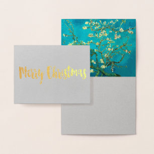 Carte Dorée Vincent Van Gogh Blossoming Almond Tree Floral Art