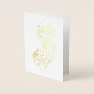 Carte Dorée Voici Jersey dessiné à la main