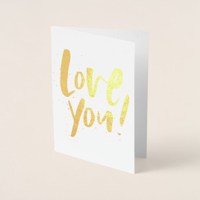 Carte Dorée Vous aimez la Saint Valentin moderne (Devant)