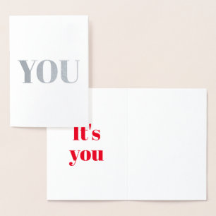 Carte Dorée Vous, C'est vous Saint-Valentin minimaliste modern
