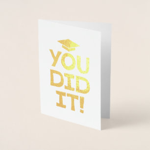 Carte Dorée Vous l'avez fait graduation félicitations hardi ty