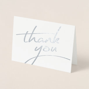 Carte Dorée Vrai style 7 de manuscrit d'aluminium de Merci