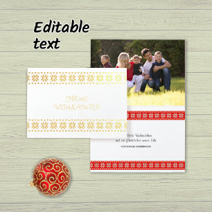 Carte Dorée Weihnachten Foto Texte personalisierte