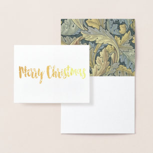 Carte Dorée William Morris Acanthus Feuille Floral Art Nouveau