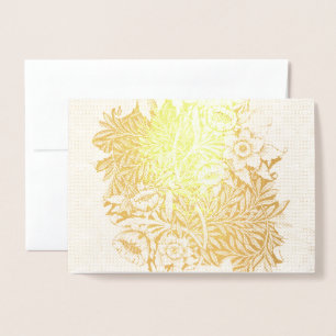 Carte Dorée William Morris TULIP ET WILLOLD Foil Card