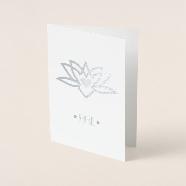 Carte Dorée Yoga Lotus Heart (Devant)