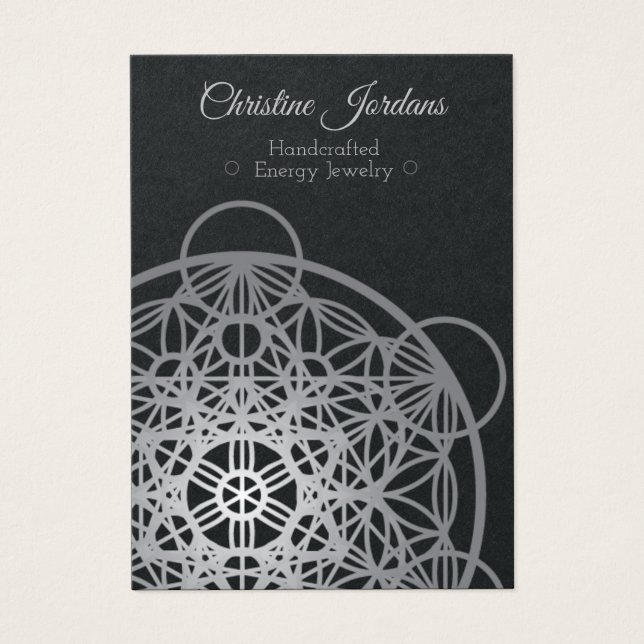 Carte d'oreille de Metatron's Cube Flower of Life (Devant)