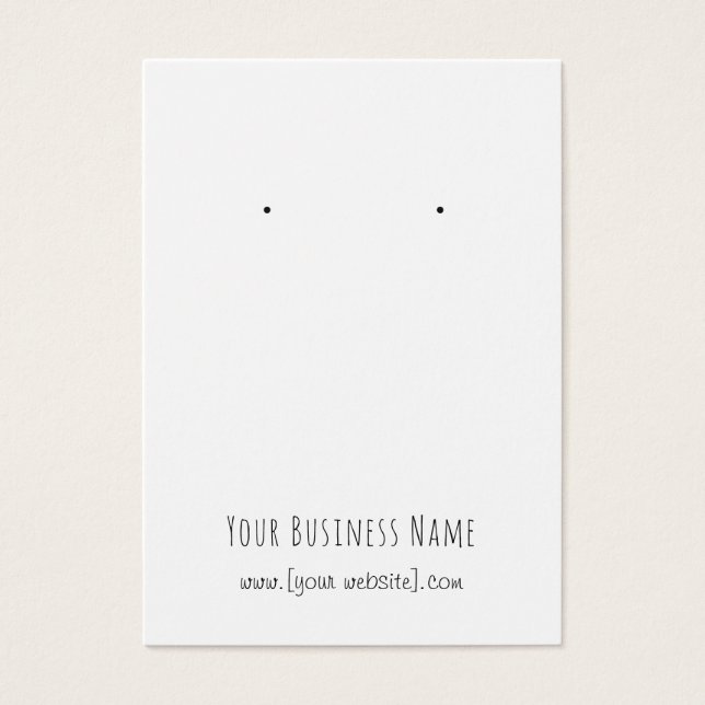 Carte d'oreille personnalisée simple écriture manu (Devant)